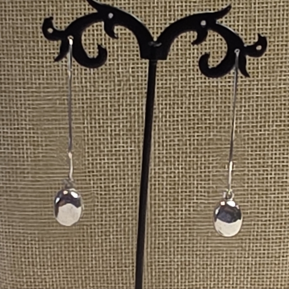 Silpada Sterling Silver Threader Bead Ball Dangle Modernist Earrings - Picture 7 of 8